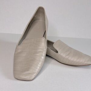 Vince Clark Square-Toe Croc-Embossed Leather Loafers